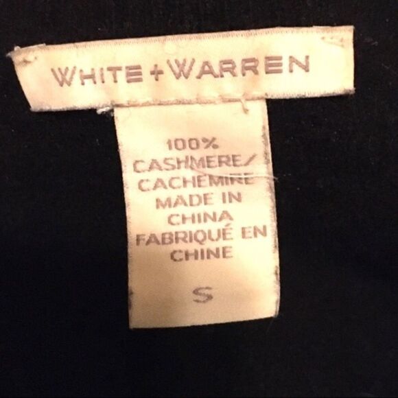 WHITE + WARREN Cashmere Peplum Flare Sweater Black S - Picture 5 of 6